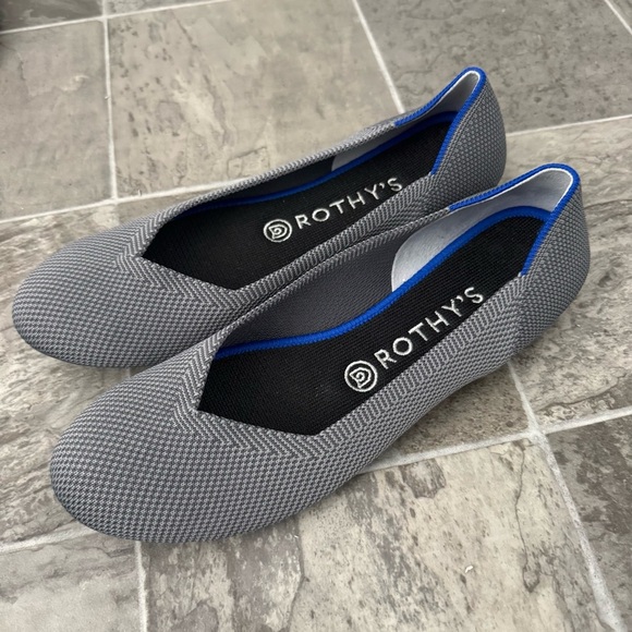Rothy’s Flats Size 9 Birdseye Gray Grey - Picture 4 of 11